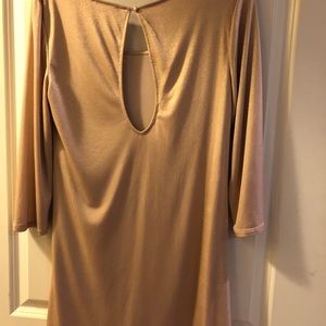 Ladies Gold Holiday Mini dress